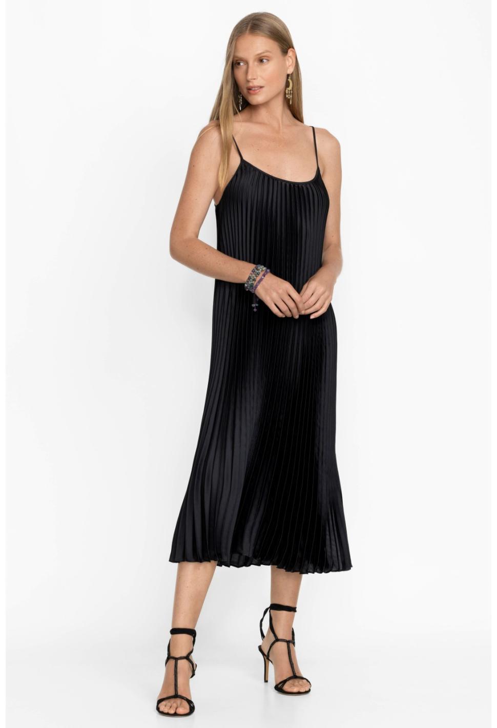 Women Dresses | Johnny Was Gemma Pleated Midi Dress Black
