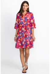 Women Dresses | Johnny Was Giverney Gardens Ruffle Sleeve Dress Giverney Gardens