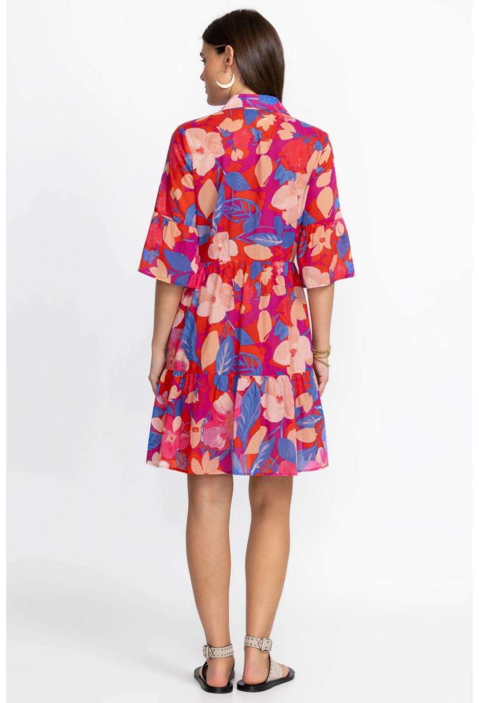 Women Dresses | Johnny Was Giverney Gardens Ruffle Sleeve Dress Giverney Gardens