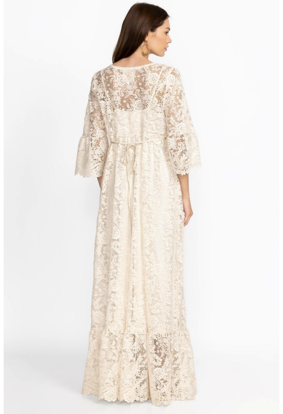 Women Dresses | Johnny Was Harper Recycled Lace Maxi Dress Ecru