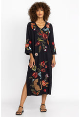 Women Dresses | Johnny Was Isabella Kimono Sleeve Tee Dress Black