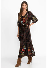 Women Dresses | Johnny Was Isabella Velvet Tiered Dress French Leopard