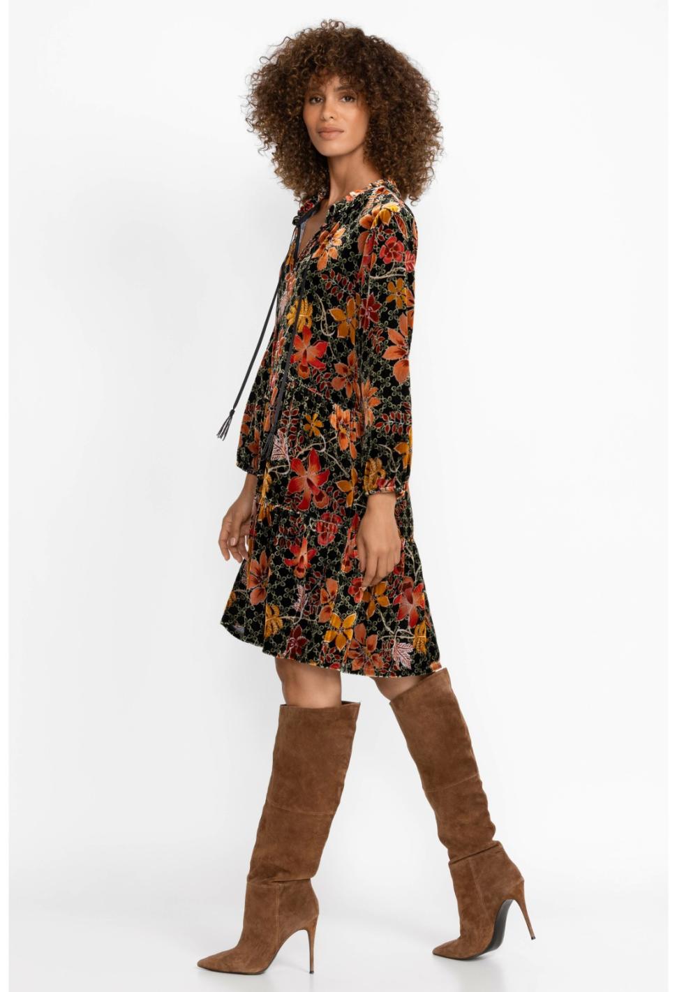 Women Dresses | Johnny Was Jasmoon Flore Velvet Field Tiered Dress Jasmoon Flore