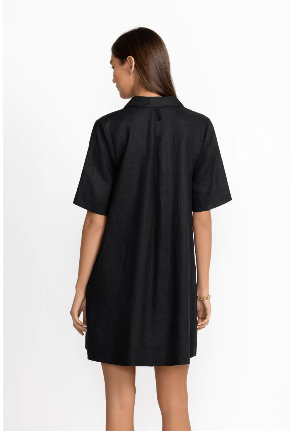 Women Dresses | Johnny Was Linen Polo Dress Black Beauty