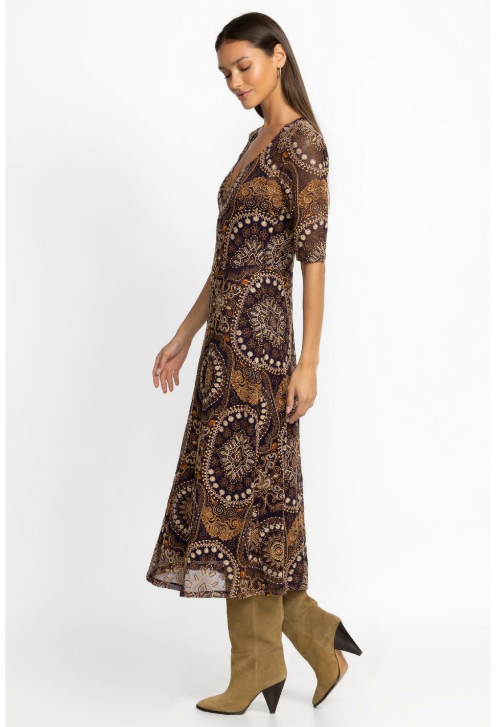 Women Dresses | Johnny Was Loving Is Easy Mesh Midi Dress Multi