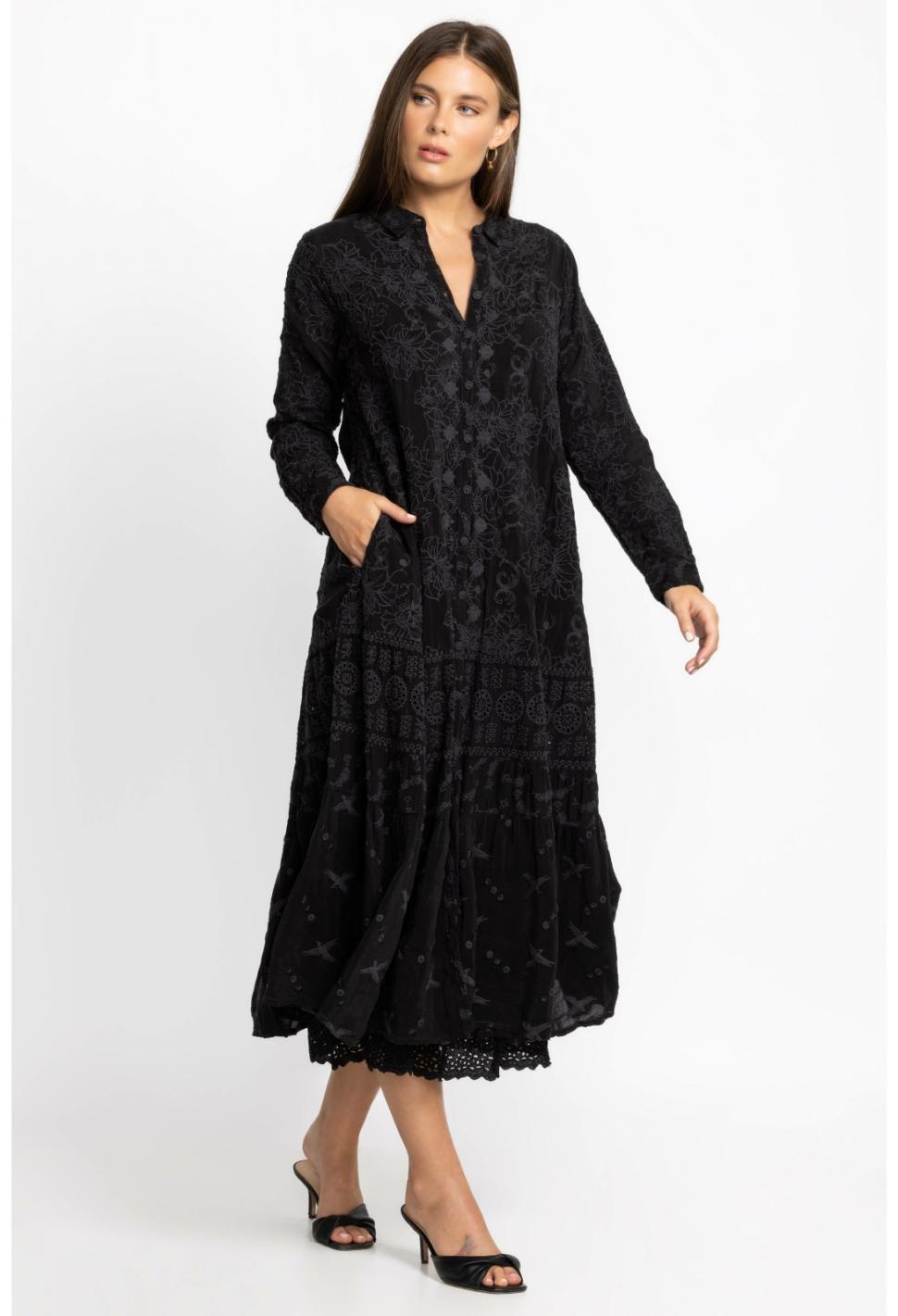 Women Dresses | Johnny Was Martin Flyaway Dress Black