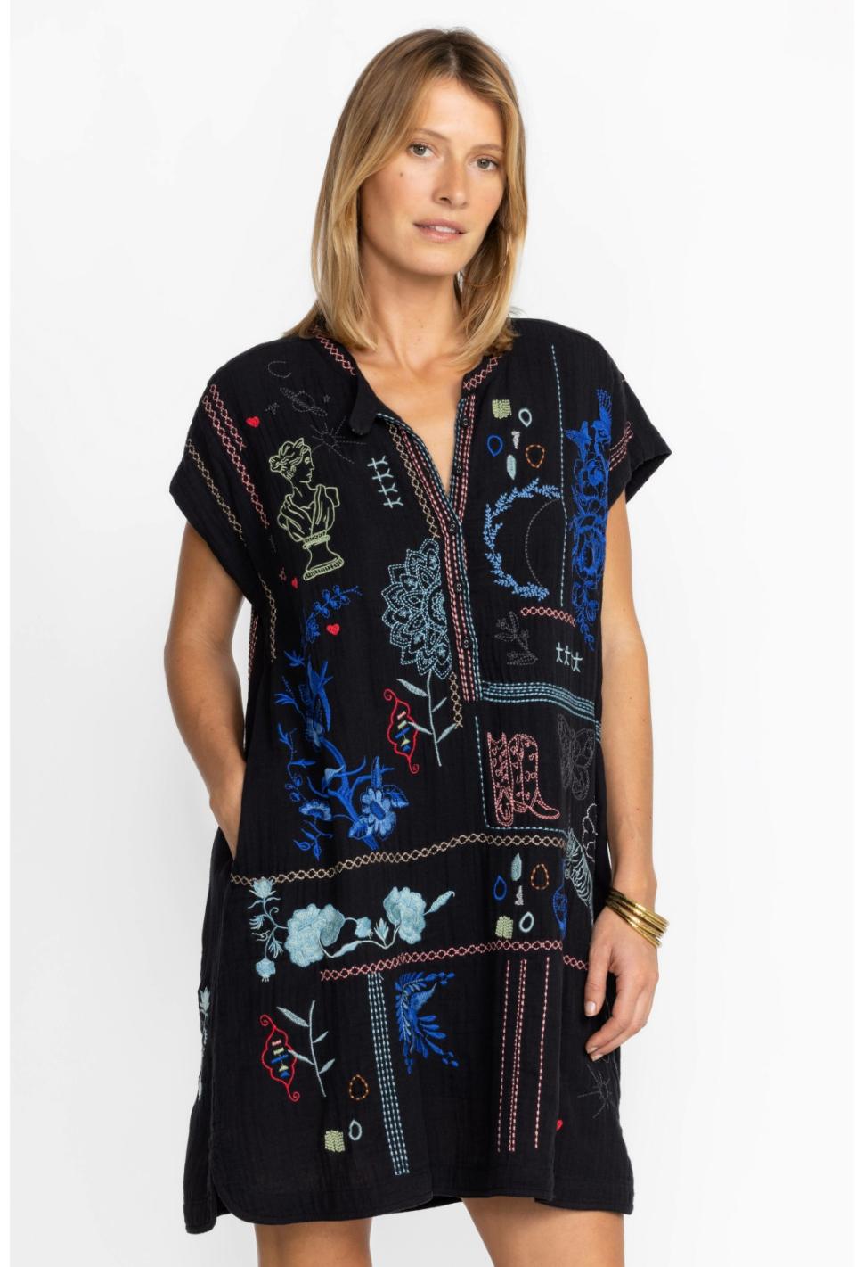 Women Dresses | Johnny Was Nahmad Dress (Lined) Black