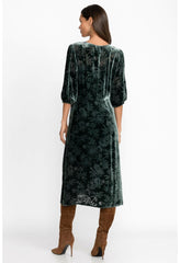 Women Dresses | Johnny Was Natalia Silk Midi Dress Emerald Green