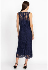 Women Dresses | Johnny Was Natalie Lace Midi Dress Sapphire Blue