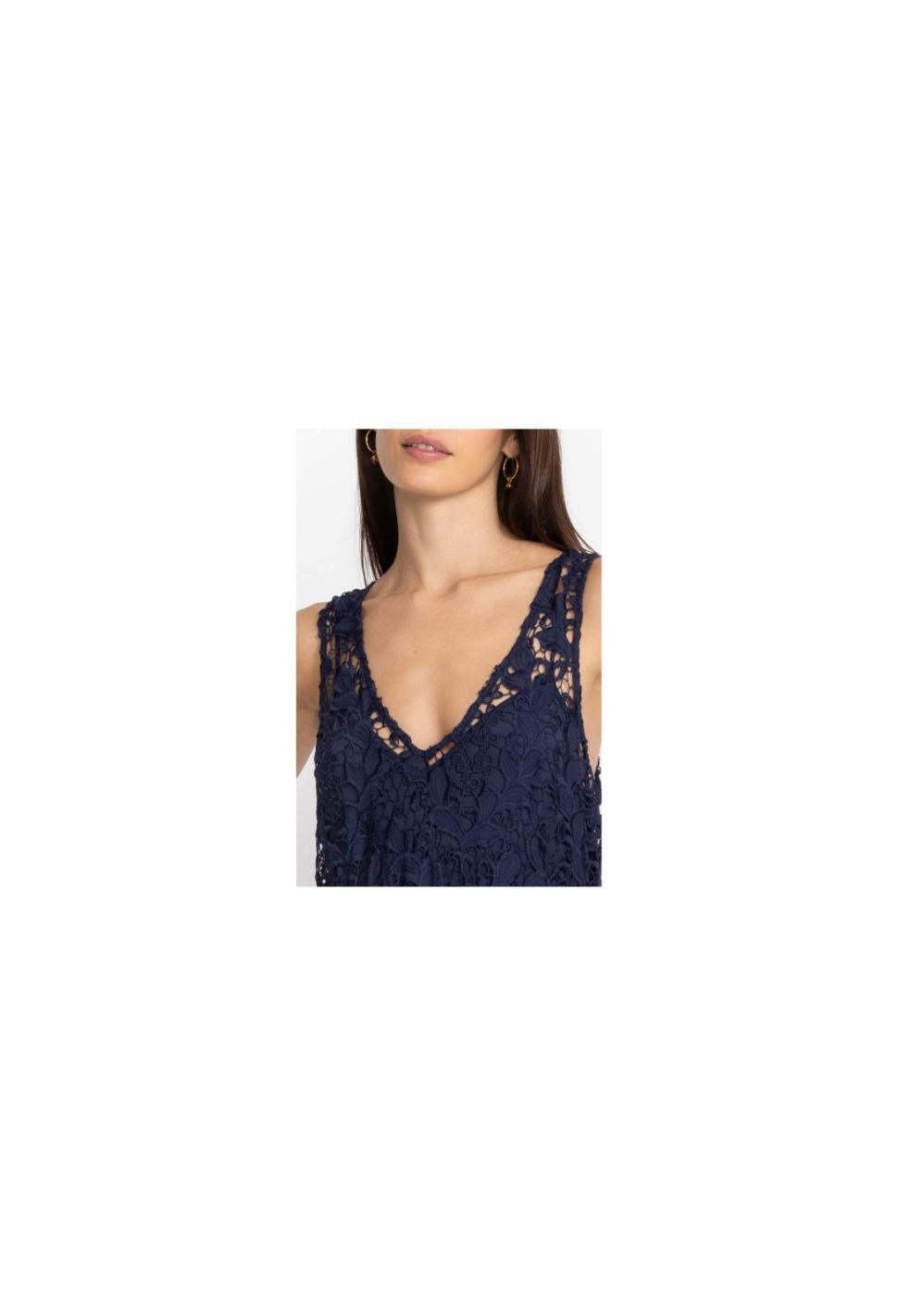 Women Dresses | Johnny Was Natalie Lace Midi Dress Sapphire Blue