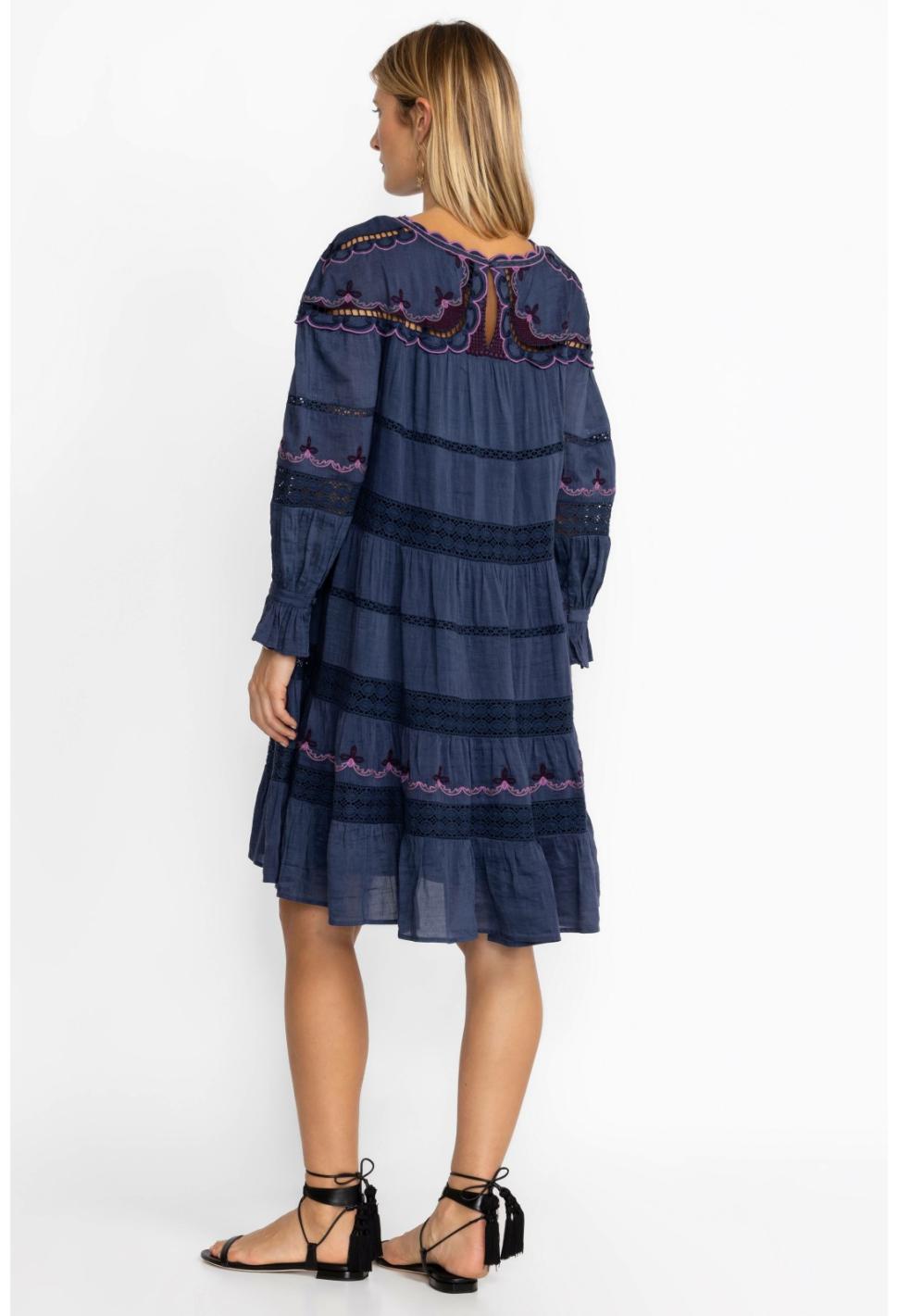 Women Dresses | Johnny Was Reina Mini Dress Sapphire Blue