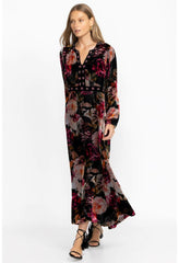 Women Dresses | Johnny Was Rosa Velvet Front Notch Dress Multi