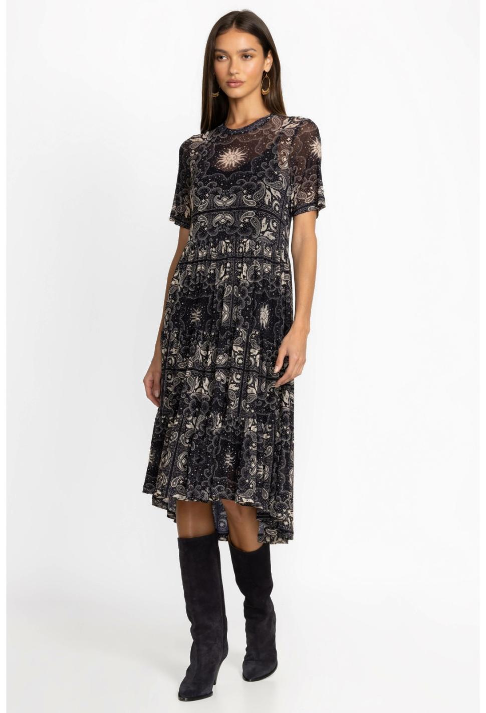 Women Dresses | Johnny Was Runa Mesh Tiered Dress Runa