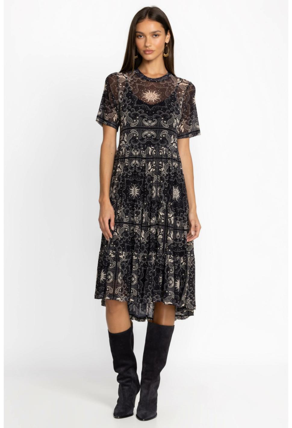Women Dresses | Johnny Was Runa Mesh Tiered Dress Runa