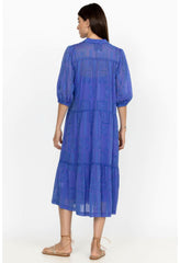 Women Dresses | Johnny Was Sadie Midi Dress Dazzling Blue