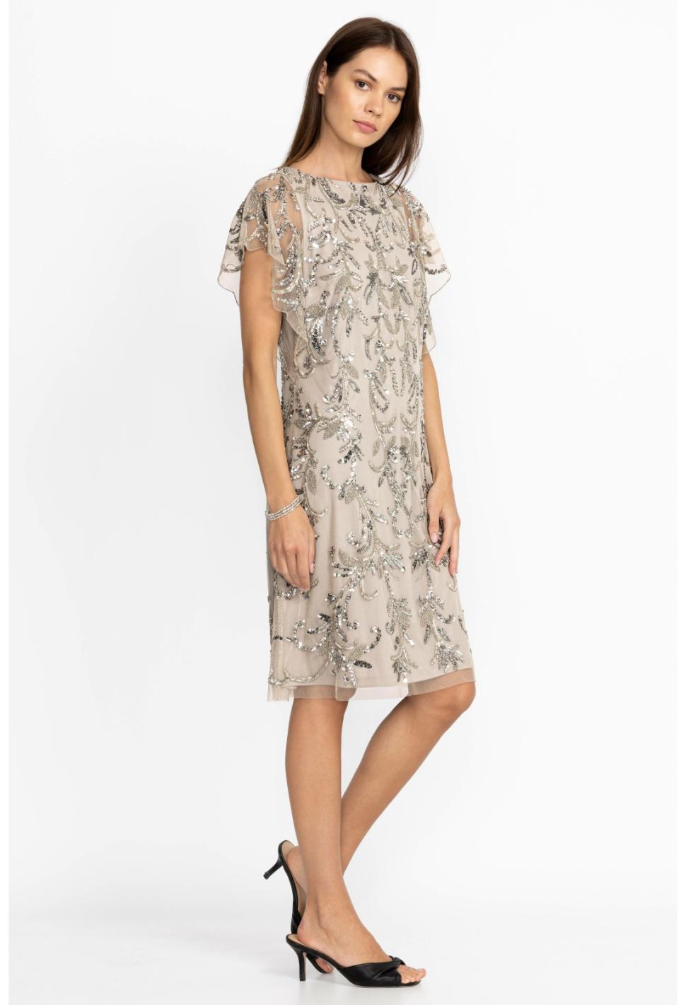 Women Dresses | Johnny Was Silver Sequin Cocktail Dress Silver