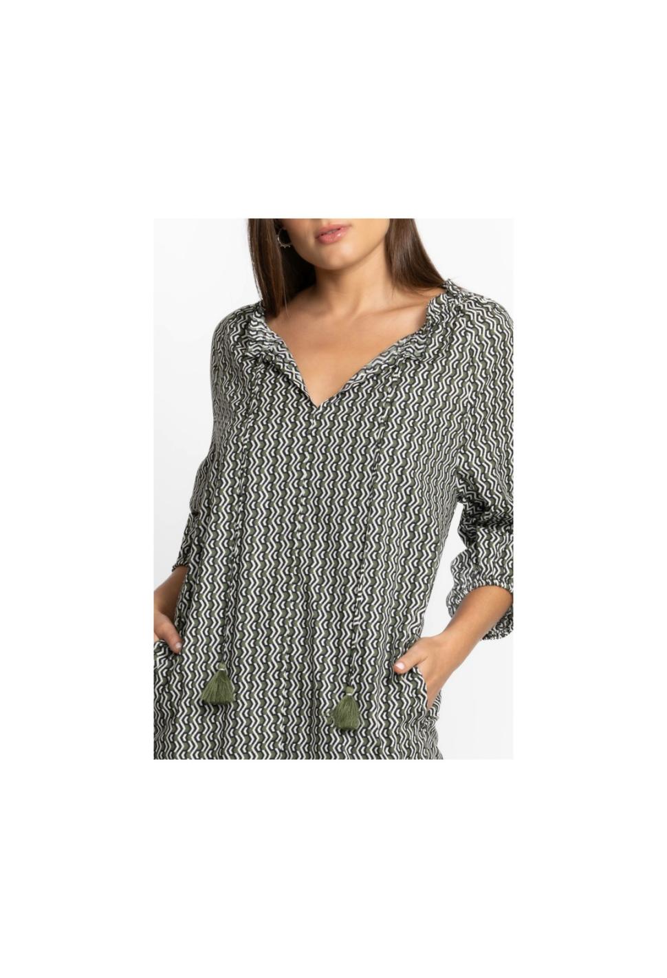 Women Dresses | Johnny Was Split Ruffle Neck Midi Multi