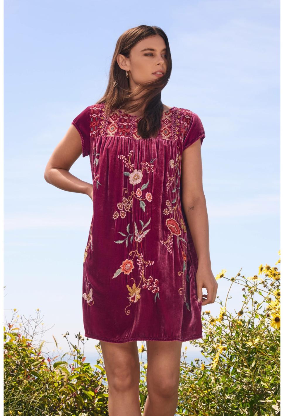 Women Dresses | Johnny Was Suki Petal Sleeve Tunic Dress Dahlia