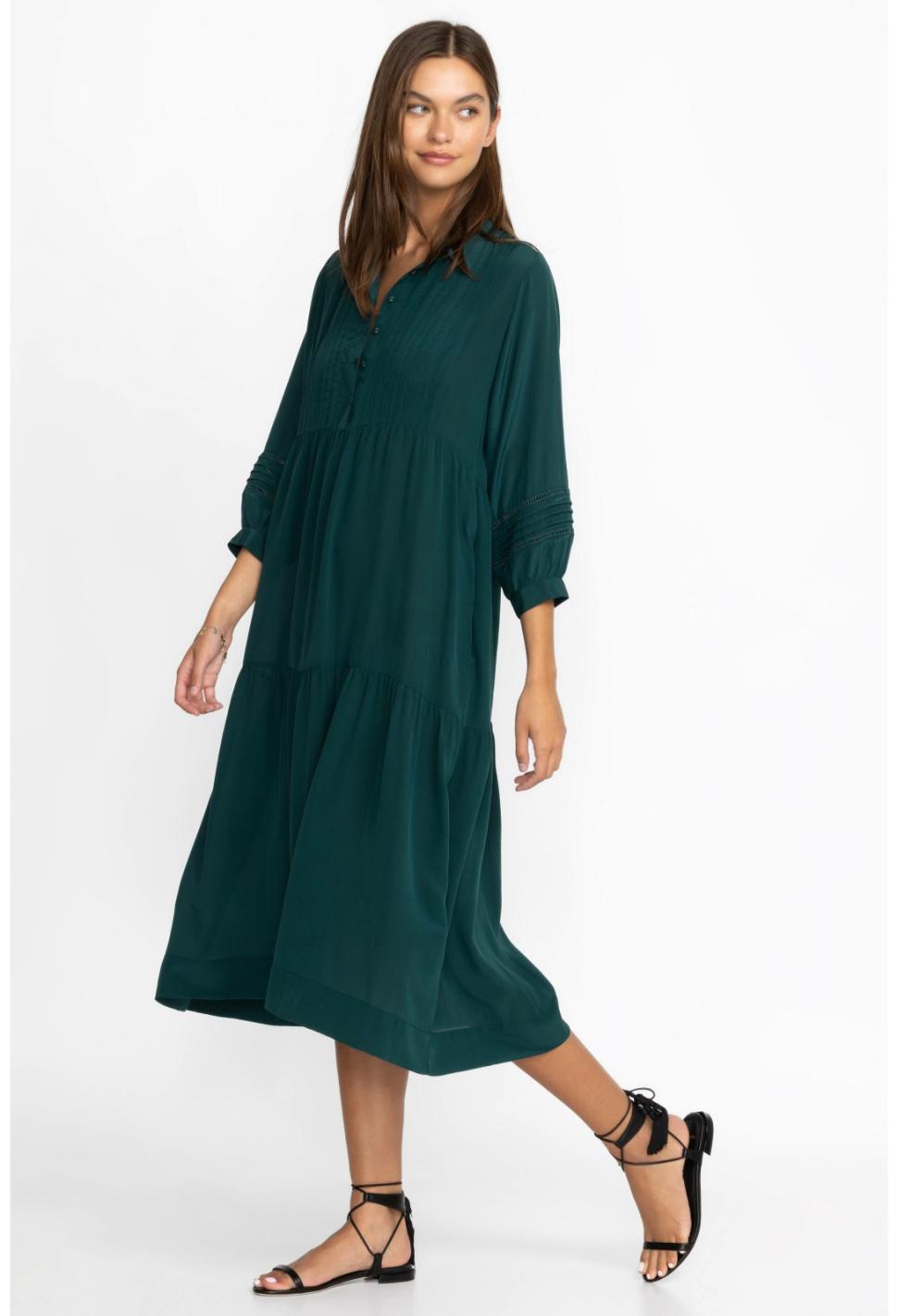 Women Dresses | Johnny Was Tiered Henley Dress Ponderosa Pine