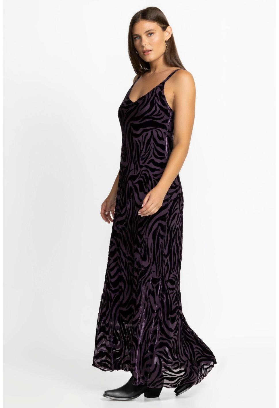 Women Dresses | Johnny Was Twilight Silk Maxi Dress Eggplant