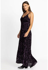 Women Dresses | Johnny Was Twilight Silk Maxi Dress Eggplant