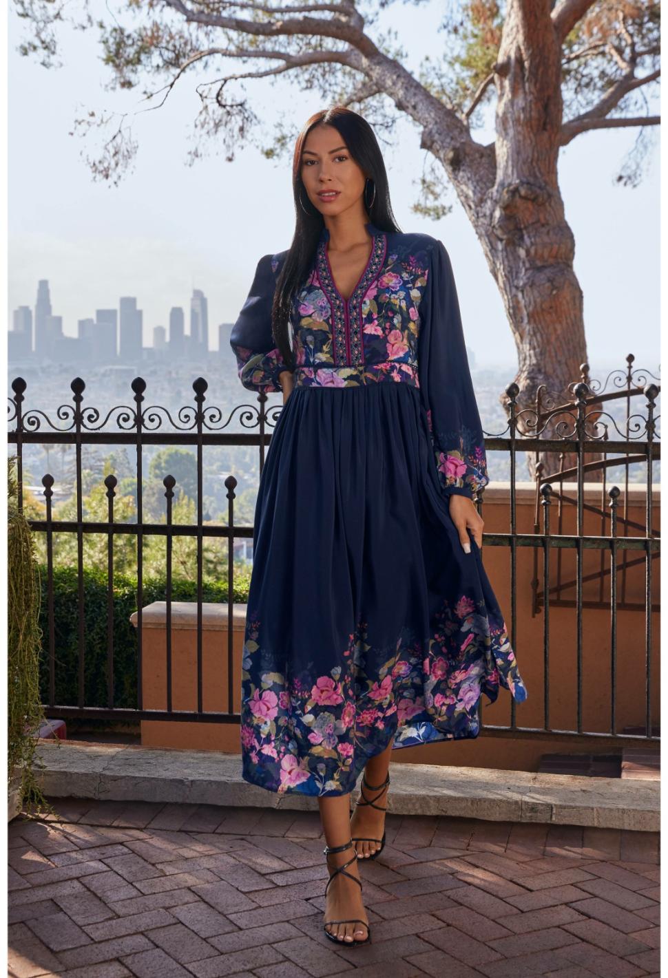 Women Dresses | Johnny Was Valeria Silk Maxi Dress Valeria