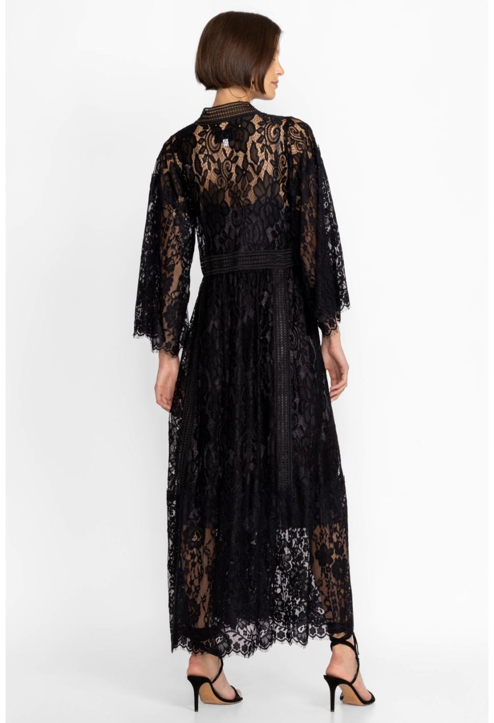Women Dresses | Johnny Was Veronne Lace Dress (Slip) Black