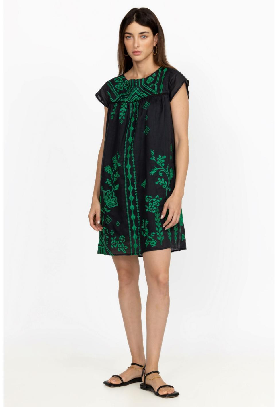 Women Dresses | Johnny Was Willow Petal Sleeve Tunic Dress Black