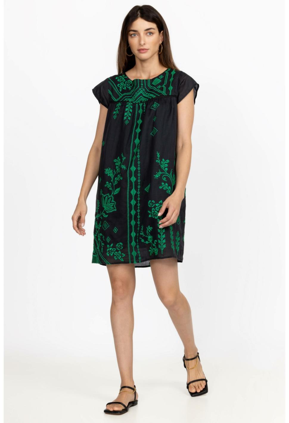 Women Dresses | Johnny Was Willow Petal Sleeve Tunic Dress Black