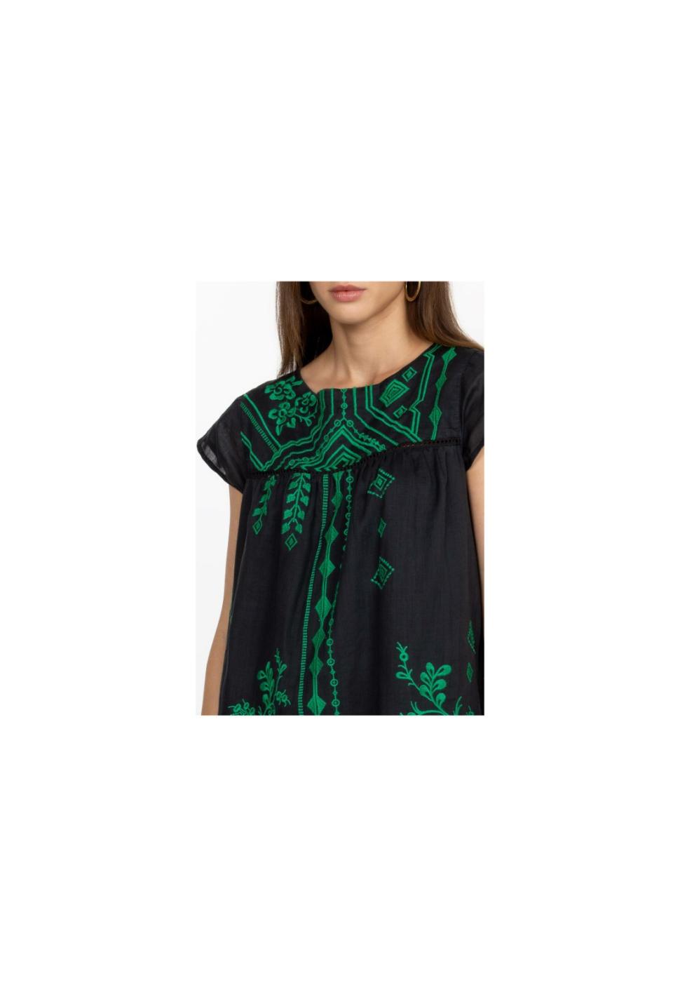 Women Dresses | Johnny Was Willow Petal Sleeve Tunic Dress Black