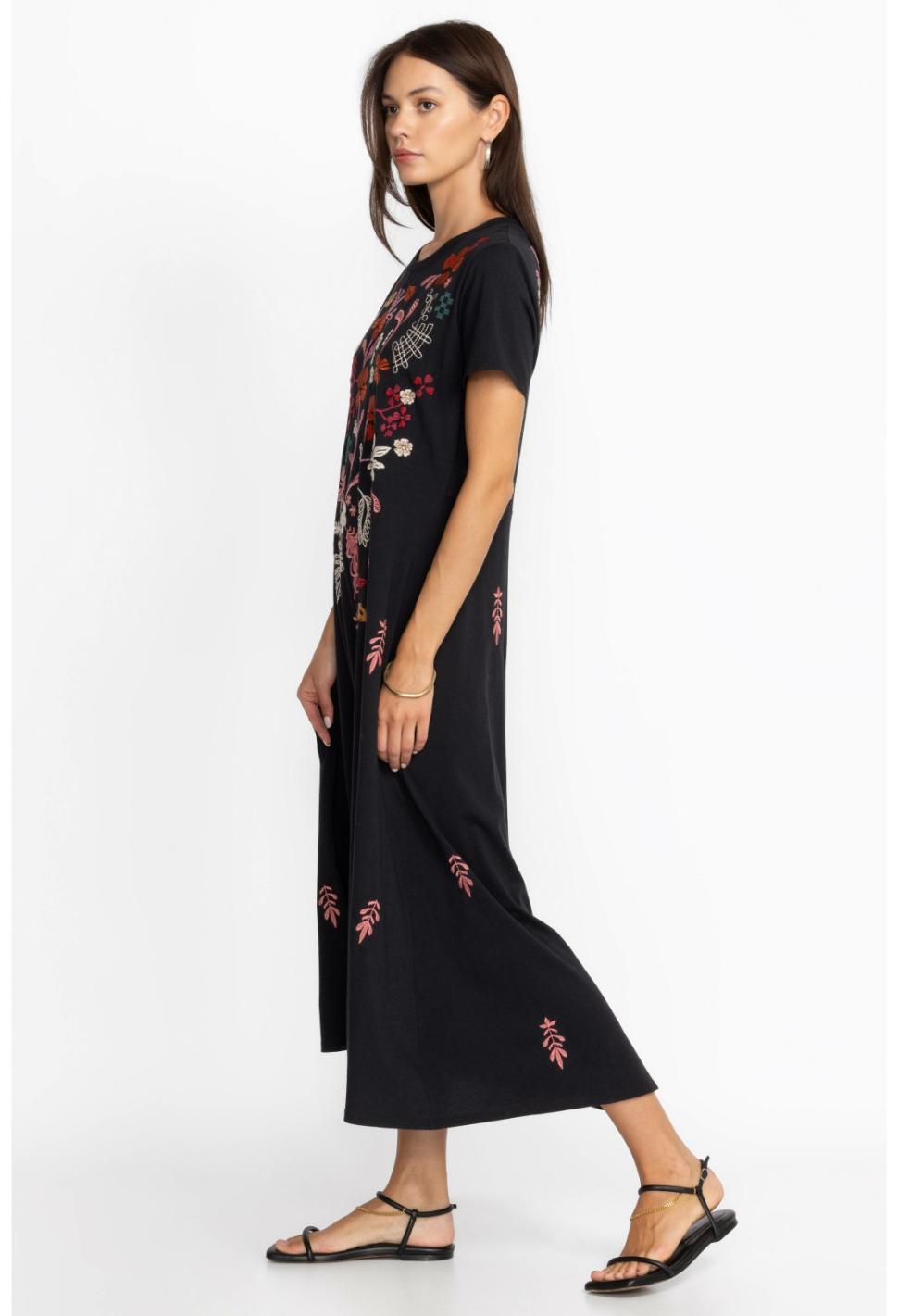 Women Dresses | Johnny Was Zuzu Knit T-Shirt Dress Black