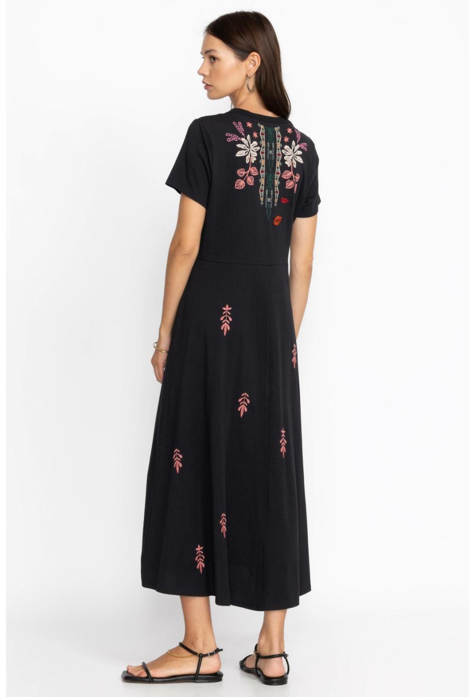 Women Dresses | Johnny Was Zuzu Knit T-Shirt Dress Black