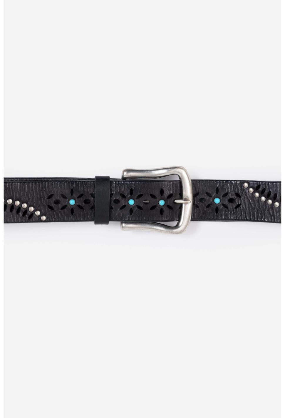 Women Fashion Accessories | Johnny Was Arco Italian Leather Belt Black