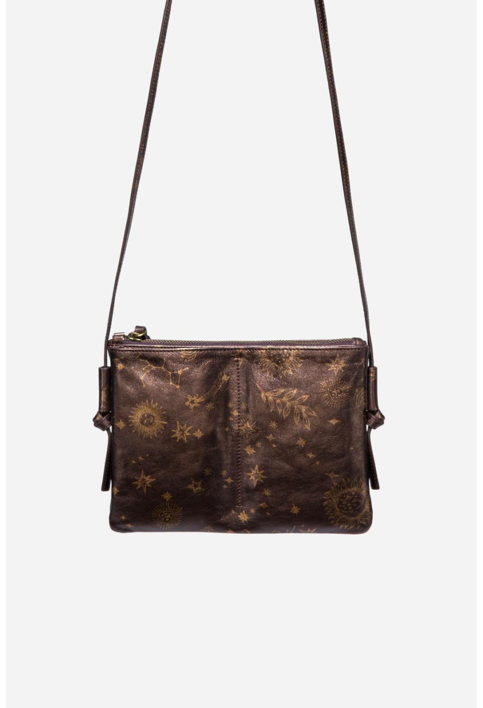 Women Handbags | Johnny Was Asteria Italian Leather Crossbody Bag Barolo