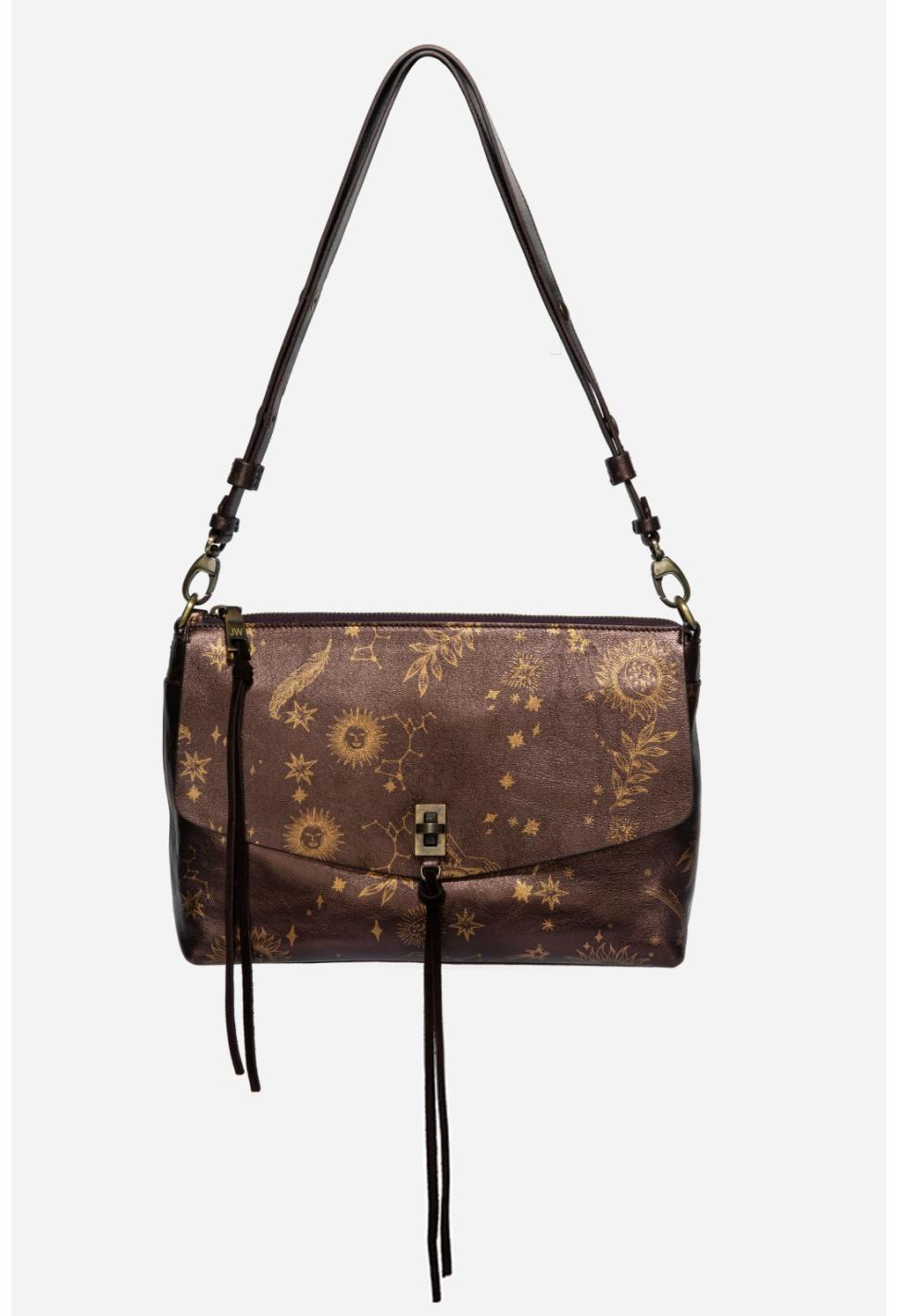 Women Handbags | Johnny Was Asteria Italian Leather Shoulder Bag Barolo