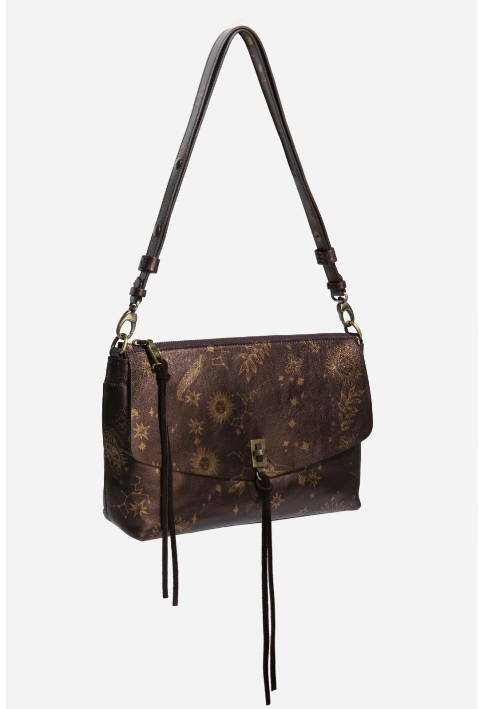 Women Handbags | Johnny Was Asteria Italian Leather Shoulder Bag Barolo