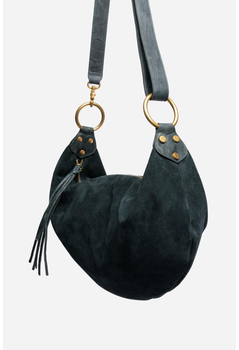 Women Handbags | Johnny Was Dunkel Italian Suede Faithful Bag Dunkel