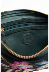 Women Handbags | Johnny Was Floreale Italian Suede Clutch Crossbody Dunkel