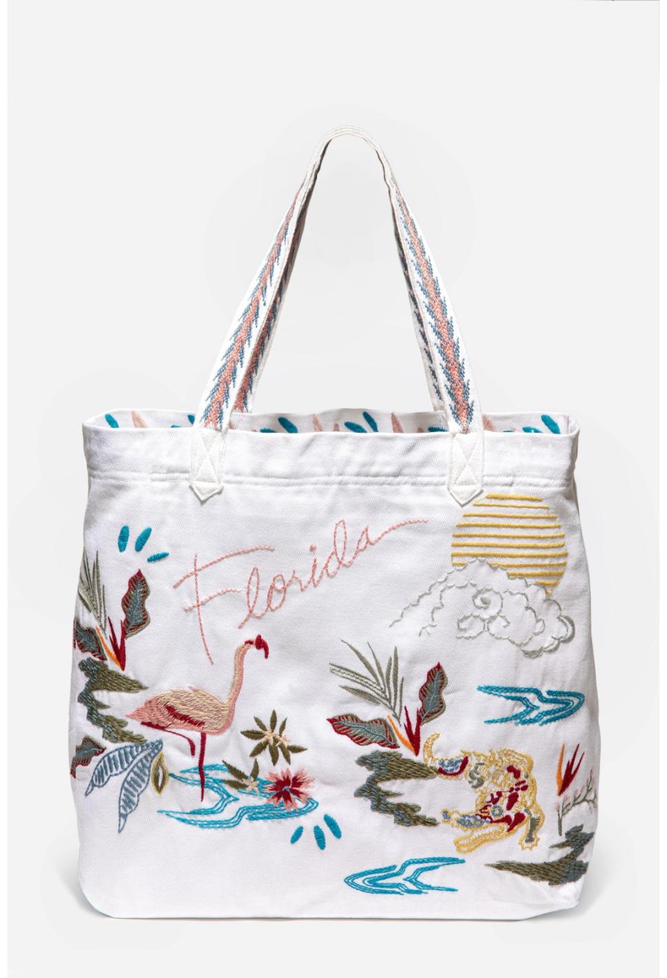 Women Handbags | Johnny Was Florida Everyday Tote White