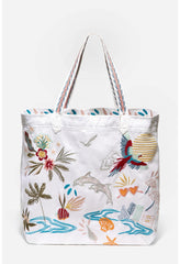 Women Handbags | Johnny Was Florida Everyday Tote White