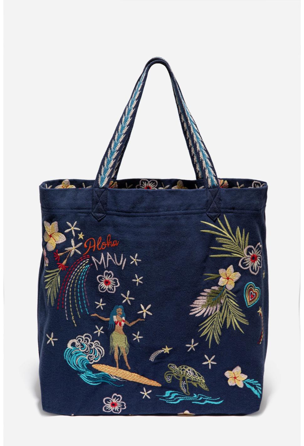 Women Handbags | Johnny Was Hawaii Everyday Tote Navy