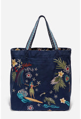 Women Handbags | Johnny Was Hawaii Everyday Tote Navy