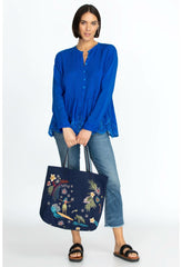Women Handbags | Johnny Was Hawaii Everyday Tote Navy
