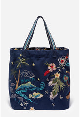 Women Handbags | Johnny Was Hawaii Everyday Tote Navy