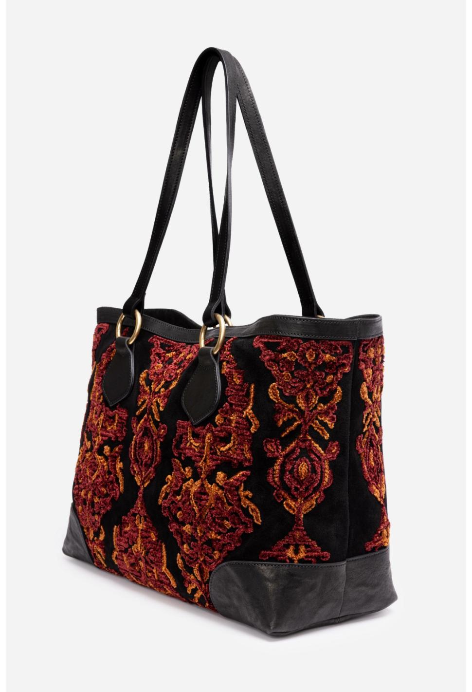 Women Handbags | Johnny Was Regina Jaquard Tote Bag Black