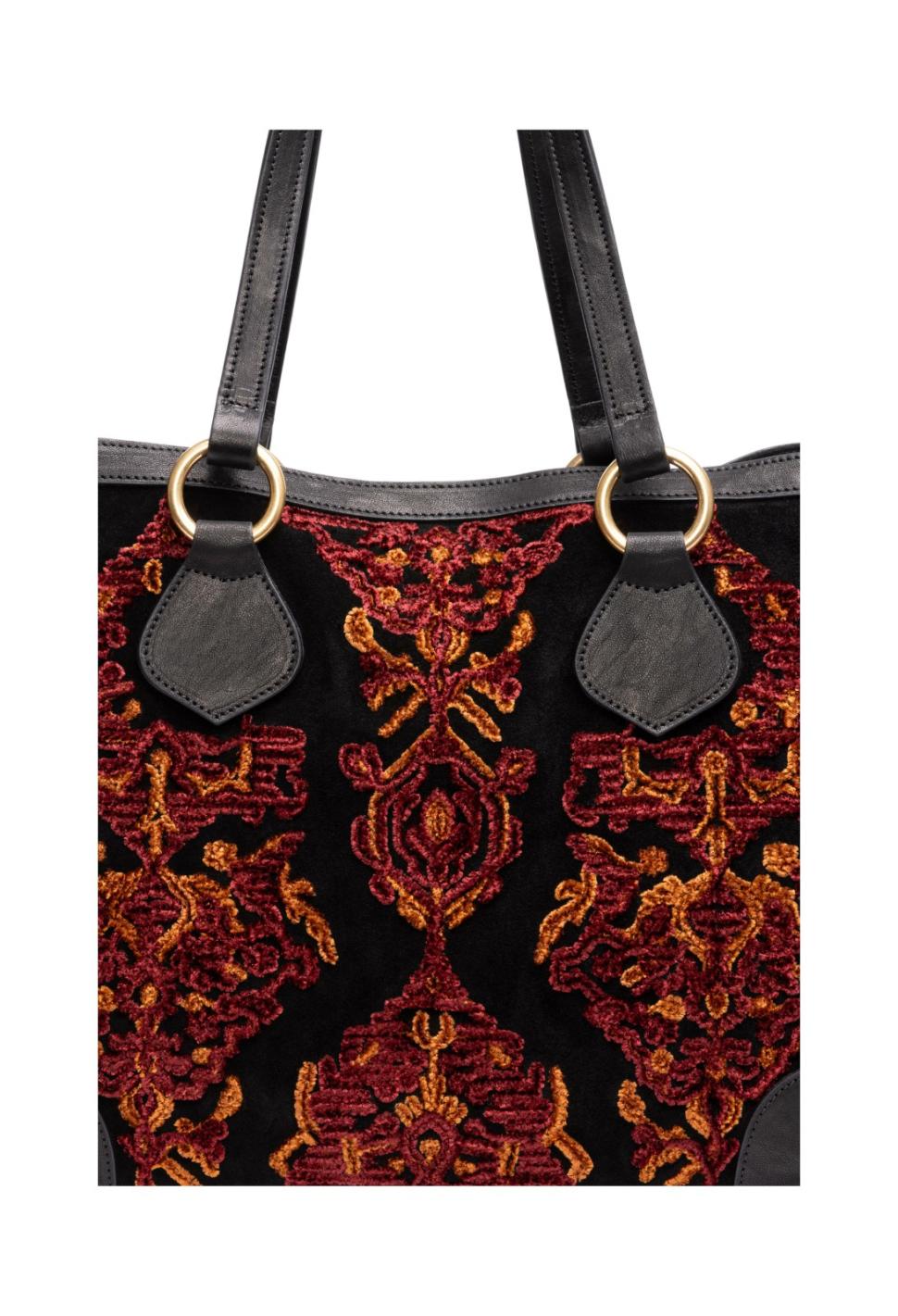 Women Handbags | Johnny Was Regina Jaquard Tote Bag Black