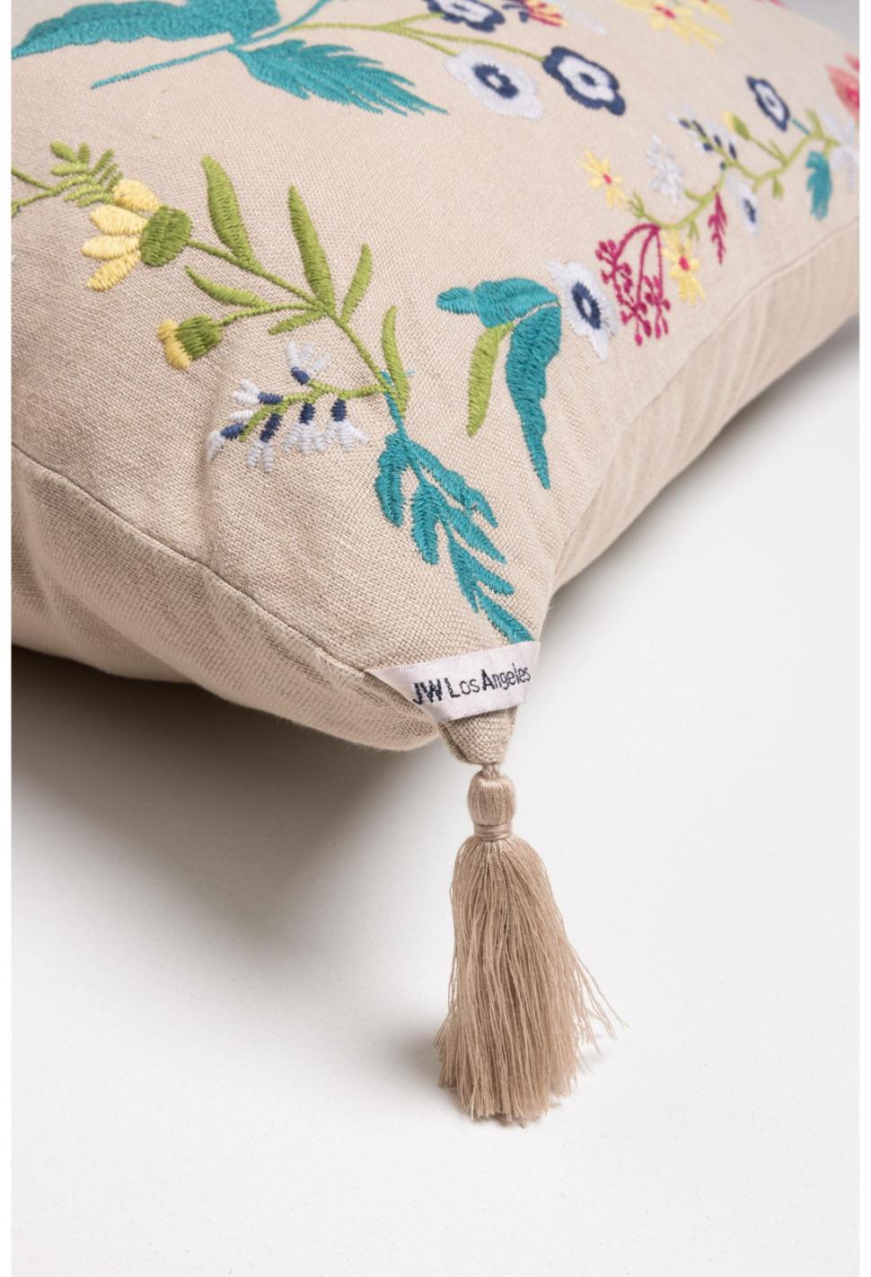 Women Home Accessories | Johnny Was Arla Linen Embroidered Pillow French Macaroon