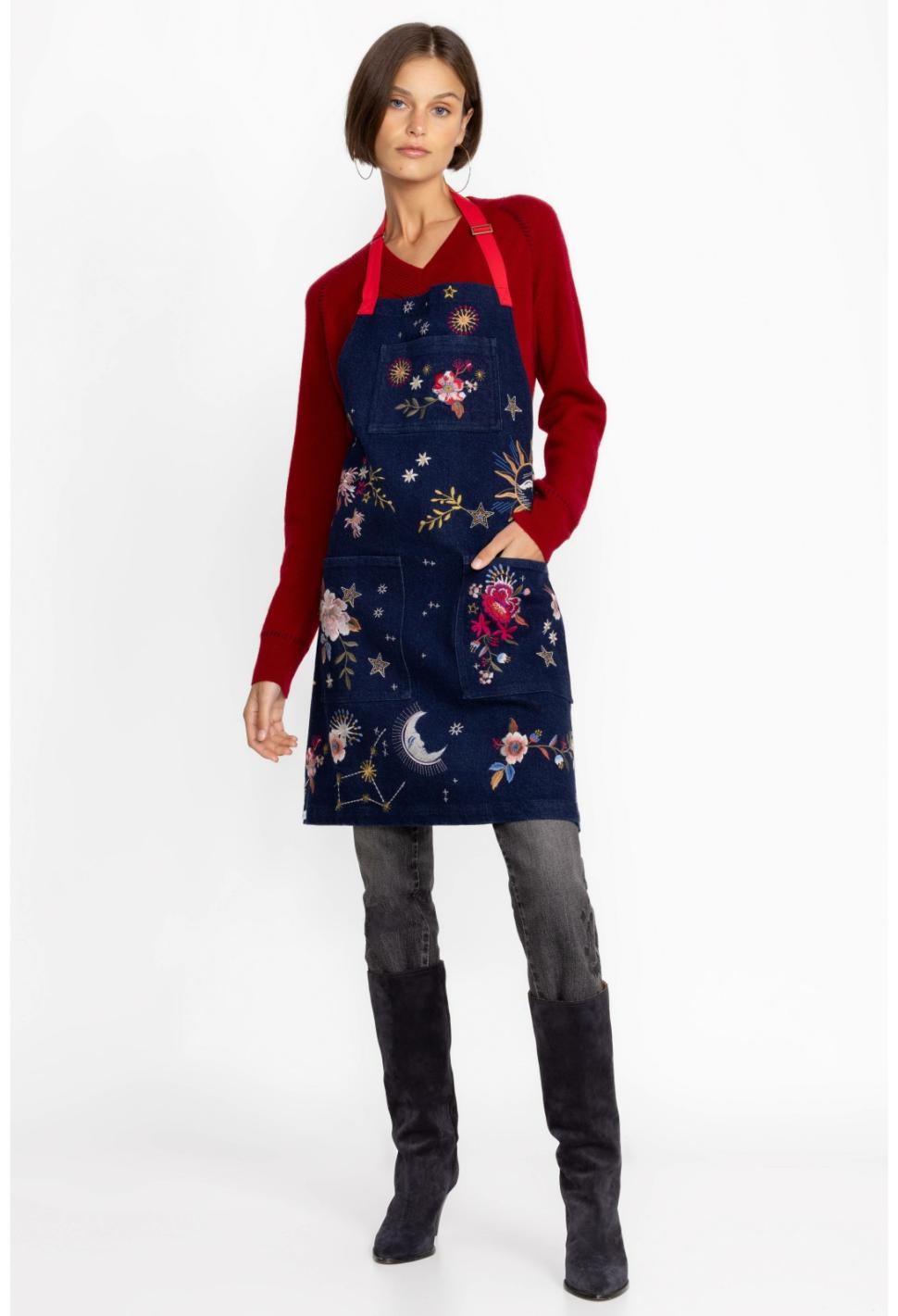 Women Home Accessories | Johnny Was Celestin Moon Denim Apron Blue