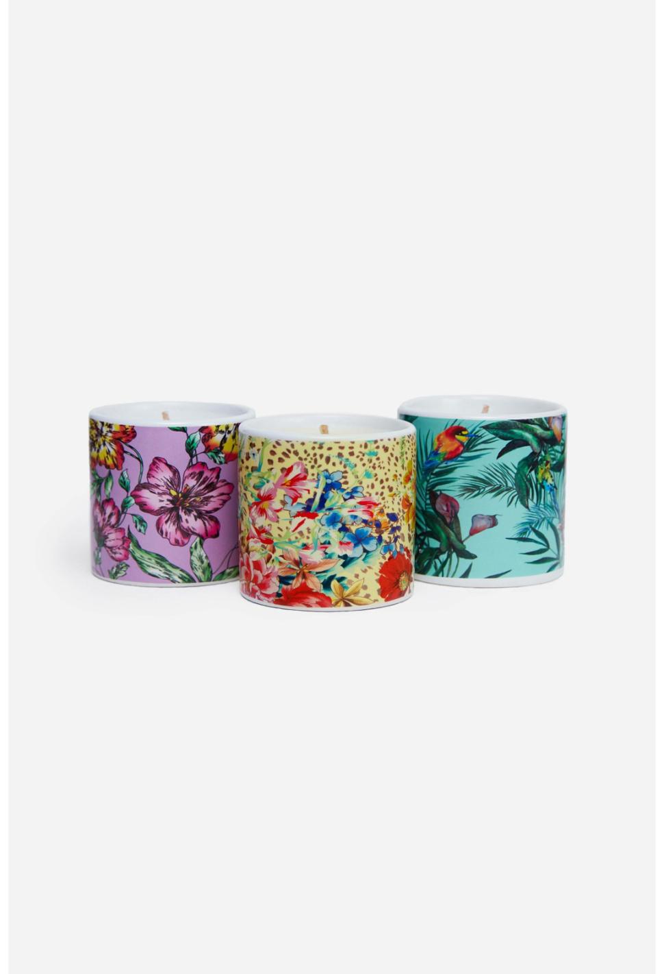 Women Home Fragrance | Johnny Was Home Set Of 3 Votive Candles Multi