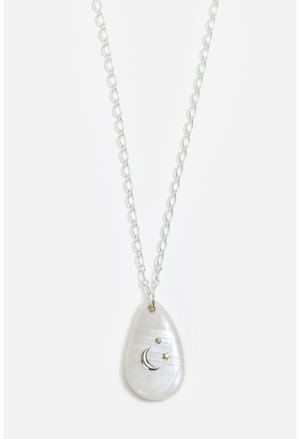 Women Jewelry | Johnny Was Moonlight Monstone Necklace Silver